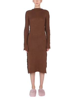 Marni Raw Edge Knitted Midi Dress