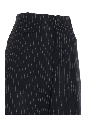 Rochas High-waisted Pinstripe Trousers