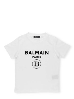 Balmain Kids Logo Printed T-shirt