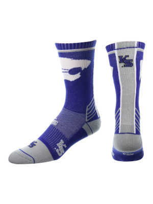 Ncaa Kansas State Wildcats Men's Tailgate Crew Socks 10-13