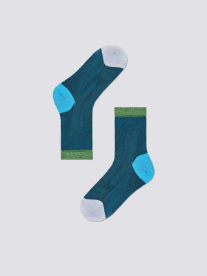 Grace Ankle Sock - Turquoise