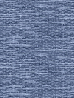 Faux Linen Weave Wallpaper In Coastal Blue From The Luxe Retreat Collection By Seabrook Wallcoverings