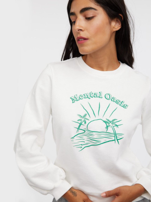 Mental Oasis Balloon Sleeve Sweatshirt