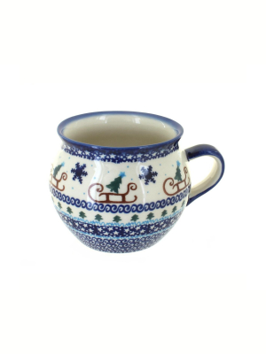 Blue Rose Polish Pottery Noel Nights Bubble Mug