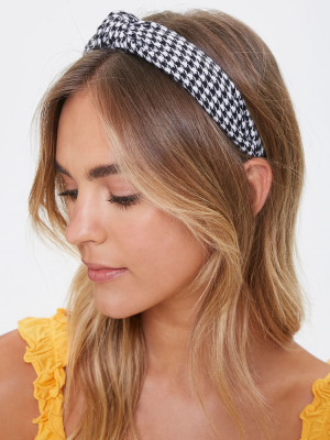 Knotted Houndstooth Headband