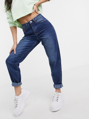 Missguided Mom Jeans In Blue