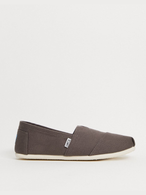 Toms Classic Vegan Espadrilles In Gray