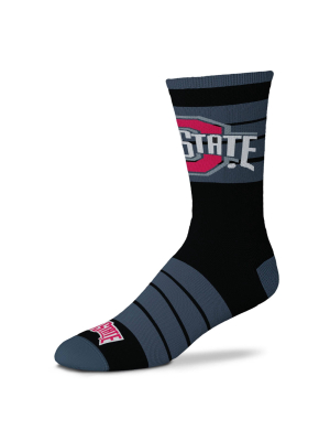 Ncaa Ohio State Buckeyes Men's Quad Black Crew Socks - 10-13