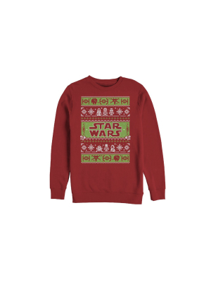 Men's Star Wars Ugly Christmas Come To The Merry Side Sweatshirt