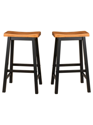 Set Of 2 Pomeroy Saddle Barstool - Christopher Knight Home