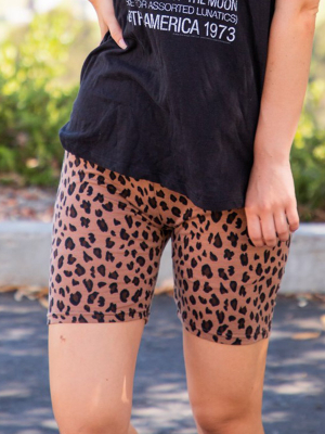Gracyn Shorts - Dark Brown Cheetah