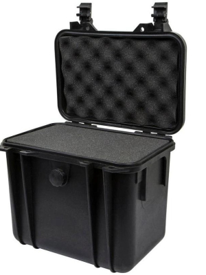 Monoprice Weatherproof Hard Case - 11in X 8in X 10in With Customizable Foam, Shockproof, Ip67, Customizable Name Plate