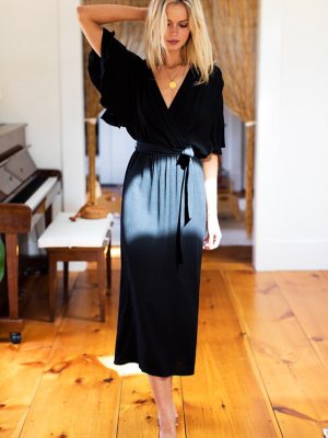 Lila Dress - Black Crepe