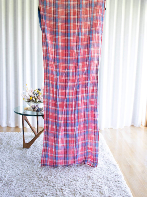 Ichi Antiquités Linen Turtan Check Stole