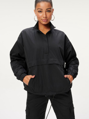 Shine Oversized Anorak | Black001