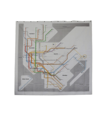 Mta New York City Transit Map Peva Shower Curtain
