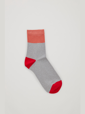 Color-block Ankle Socks