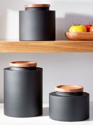 Clark Matte Black Canisters
