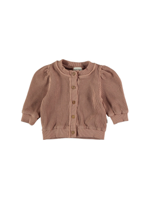 Organic Waffle Baby Cardigan