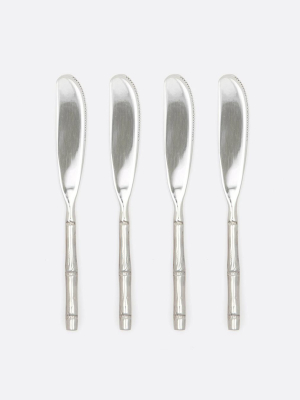 Blue Pheasant Liliana Polished Silver Cheese Spreaders (set Of 4)