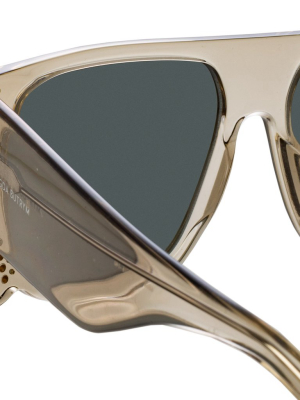 Magda Butrym Flat Top Sunglasses In Grey And Silver