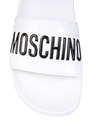 Moschino Logo Slide Sandals