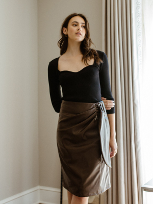 Romi Faux Leather Skirt
