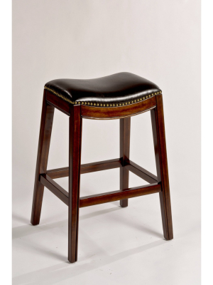 Sorella Saddle Seat 25.75" Counter Height Barstool Hardwood/black - Hillsdale Furniture