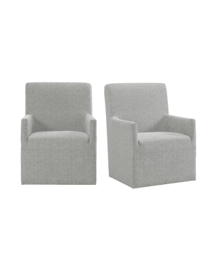 Set Of 2 Cade Upholstered Armchairs Gray - Picket House Furnishings