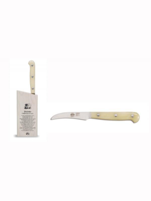 Coltello Curved Paring Knife - White Lucite