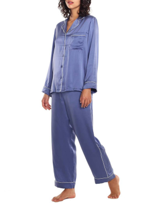 Sylvie Silk Piped Full Length Pj