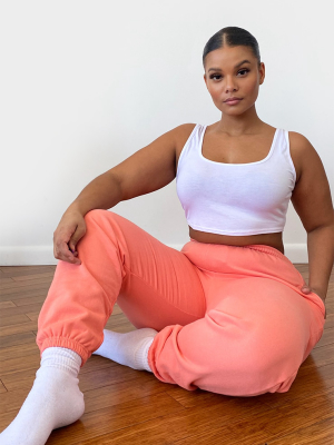 Plus Peach Casual Joggers