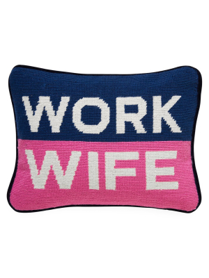 Jonathan Adler Work Wife Needlepoint Pillow