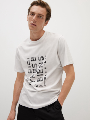 Printed Cotton-blend T-shirt