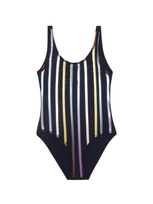 Midnight Gold Torey Striped One Piece (final Sale)