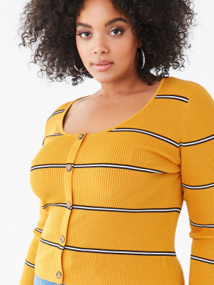 Plus Size Striped Sweater