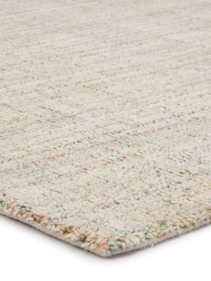 Ritz Handmade Solid Turquoise & Ivory Area Rug