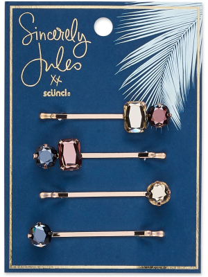 Sincerely Jules By Scünci Jeweled Bobby Pins - 4pk