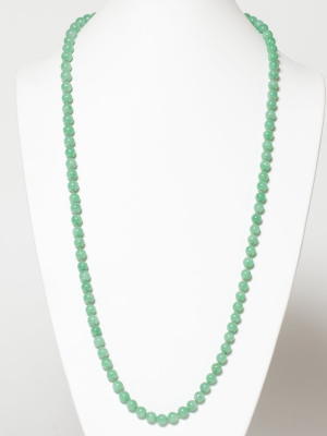 Long Apple Green Jade Necklace