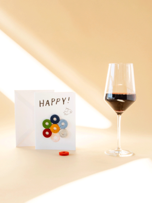 Wine-ote's Merino Wool Felt Wine Marker Note Card