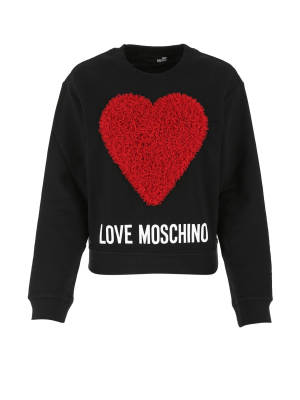 Love Moschino Logo Printed Crewneck Sweatshirt