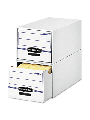 Bankers Box Stor/drawer File Drawer Storage Box Letter White/blue 6/carton 00721