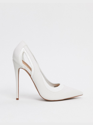 Asos Design Peaky Stiletto Pumps In White