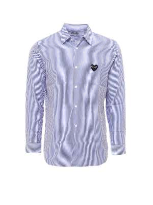 Comme Des Garçons Play Striped Long-sleeve Shirt