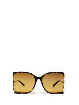 Gucci Eyewear Oversized Frame Sunglasses