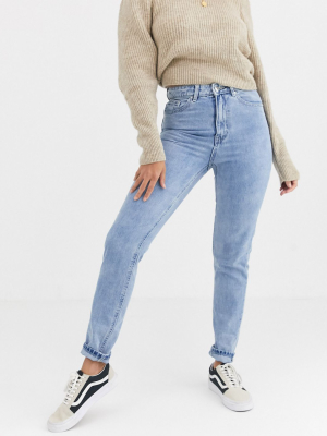 Vero Moda High Waist Mom Jeans Light Wash