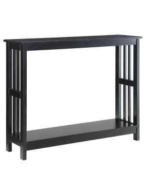 Mission Console Table - Black - Convenience Concepts