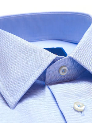 Tbsp02100454 | Light Blue Dobby Weave Dress Shirt