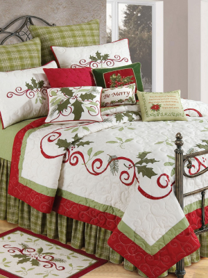 C&f Home Holiday Garland Quilt