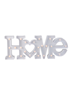 Northlight 20.5" Battery Operated Led Lighted "home" Marquee Sign - White